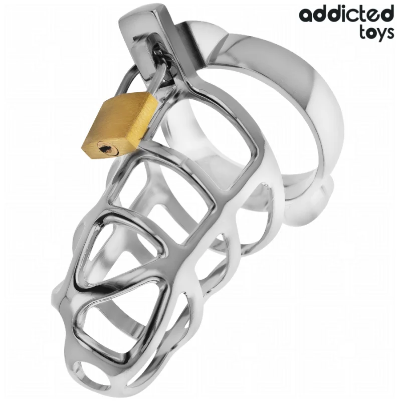 Locked Silver Lock - Μεταλλικό Κλουβί Περιορισμού Πέους - 6,9 Cm