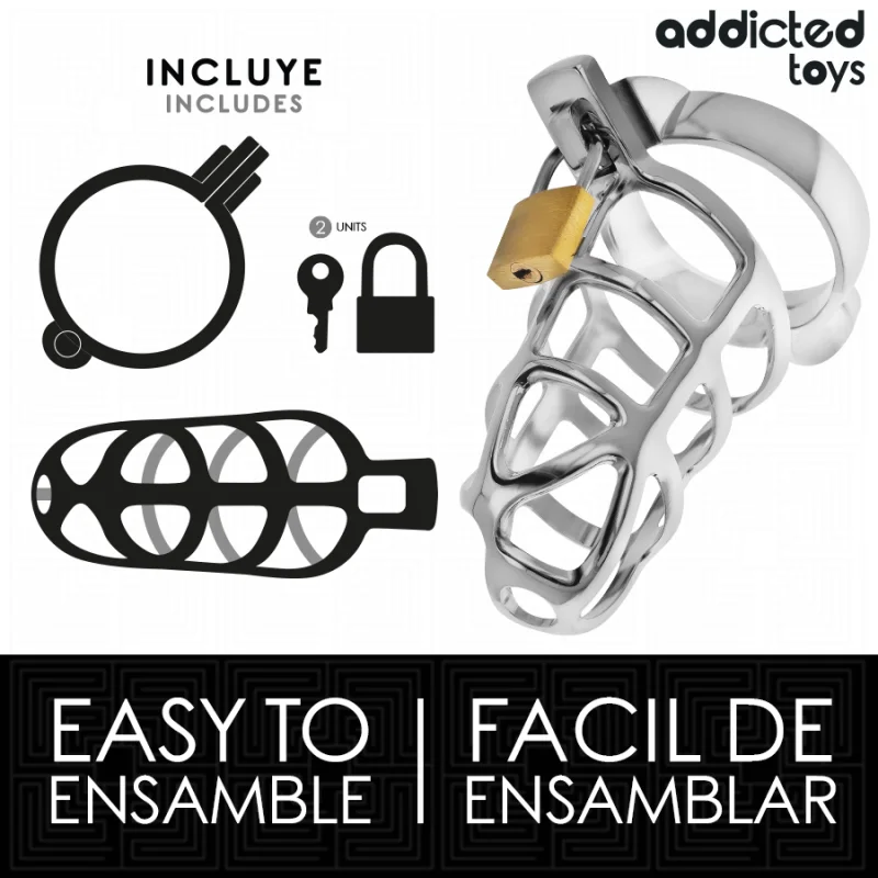 Locked Silver Lock - Metal Penis Restraint Cage - 6.9 Cm product.details.thumbnail 3