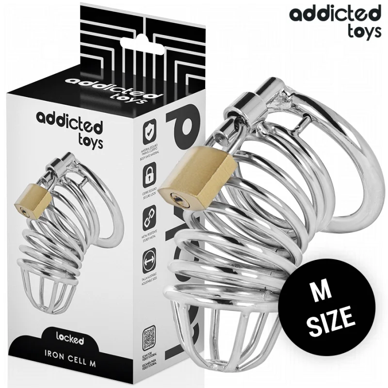 Locked Iron Cell - Μεταλλικό Κλουβί Περιορισμού Πέους - 6,6 Cm