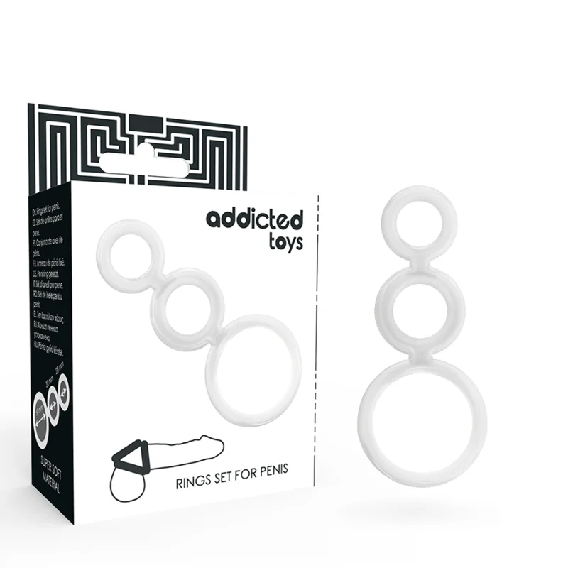 Penis Rings Set - Transparent - Addicted Toys
