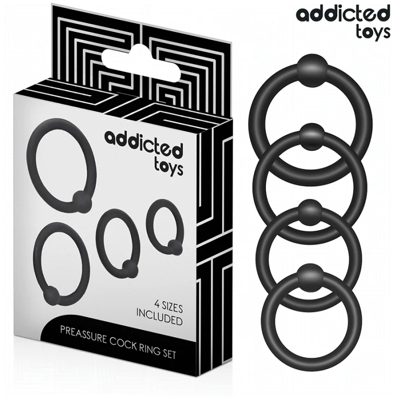 Pressure Silicone Penis Ring Set - Addicted Toys
