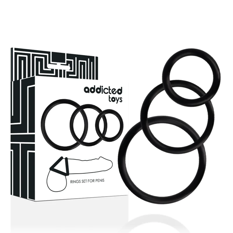 Silicone Penis Rings Set - Addicted Toys