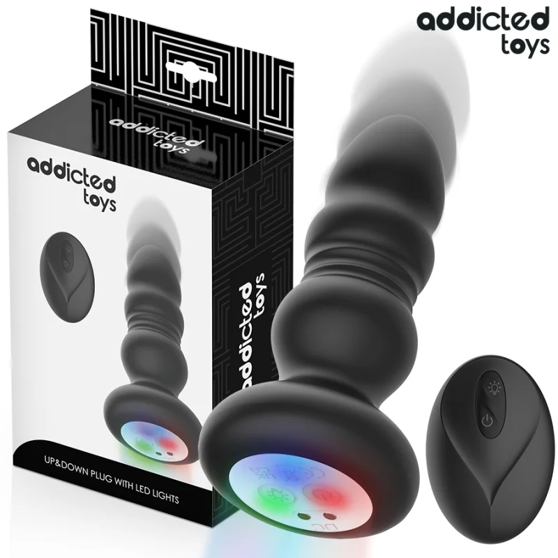 Thrusting Vibrating Anal Plug With Remote - 12 Cm