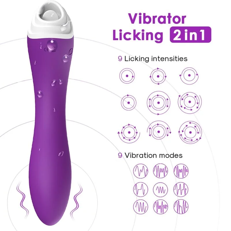 Fairyland - Licking & Vibrating Clitoral Stimulator 19 Cm - Purple