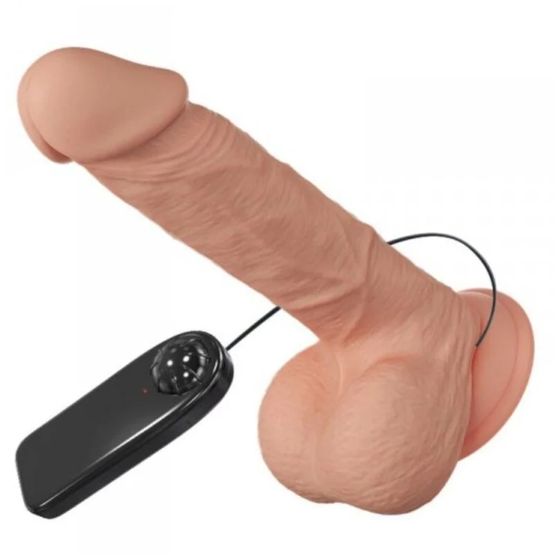 Bahamut - Realistic Vibrating Penis With Suction Cup - 22 Cm
