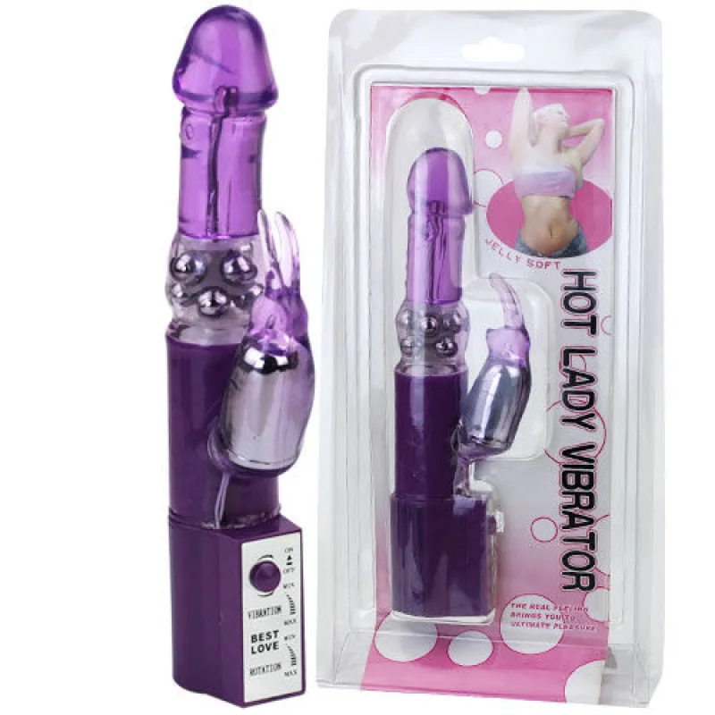 Hot Lady Ii - Rabbit Rotating Vibrator With Beads - Purple product.details.thumbnail 4