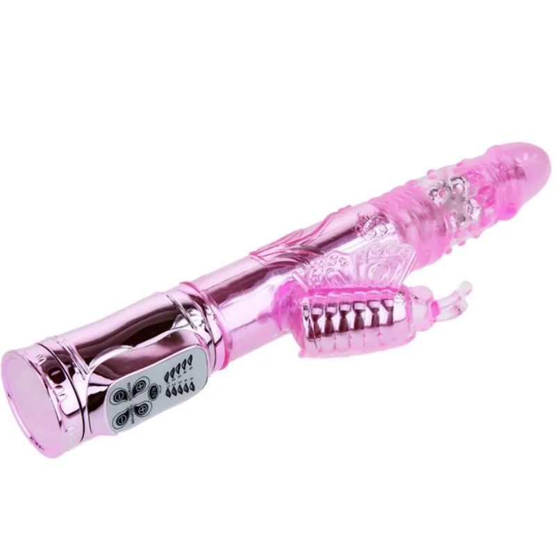 Throbbing Butterfly - Rechargeable Rabbit Vibrator With Rotation & Up & Down Motion - Pink product.details.thumbnail 2