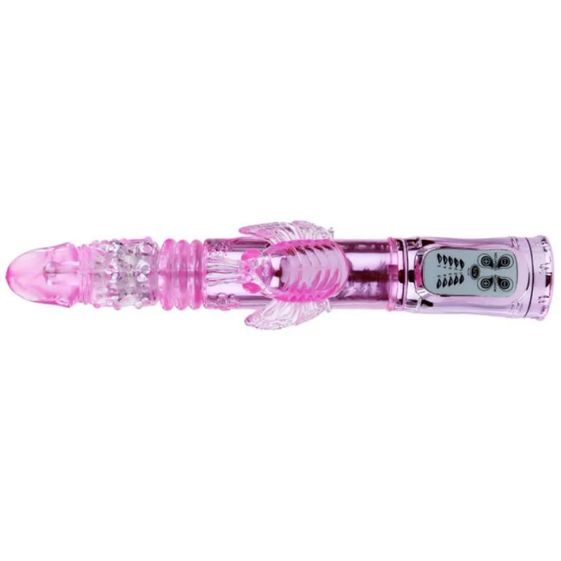 Throbbing Butterfly - Rechargeable Rabbit Vibrator With Rotation & Up & Down Motion - Pink product.details.thumbnail 3