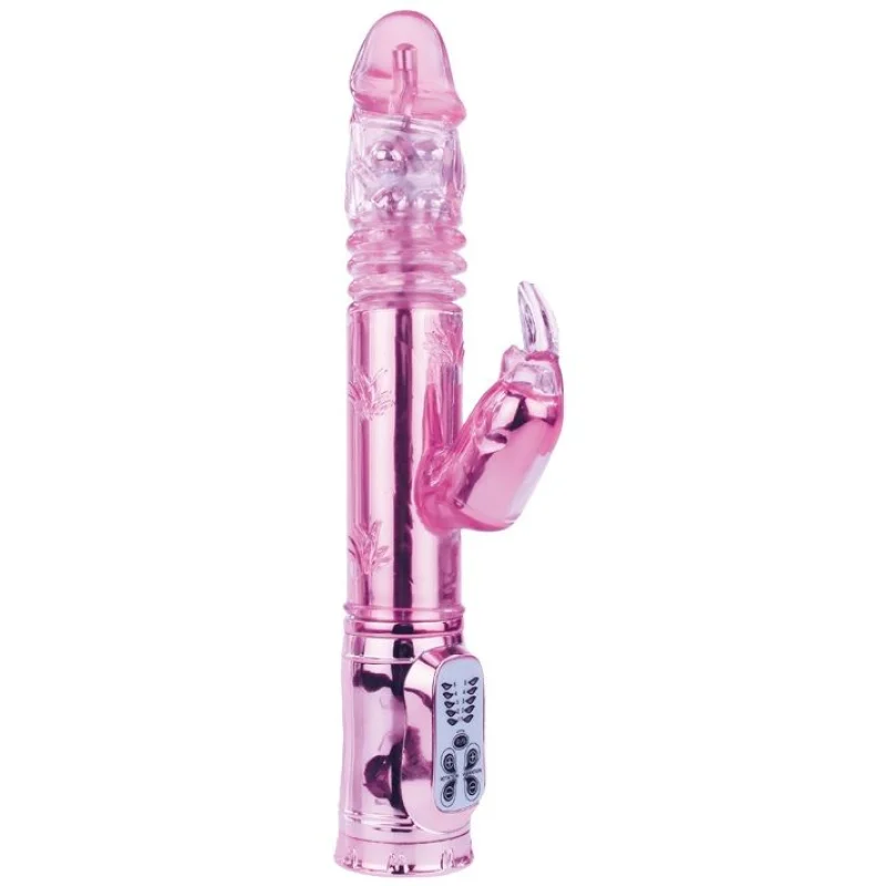 Throbbing Bunny - Rotating Rabbit Vibrator With Up & Down Motion - Pink