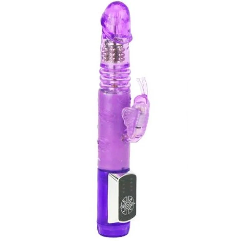 Rabbit Butterfly Prince - Rotating Rabbit Vibrator With Up & Down Motion - Purple