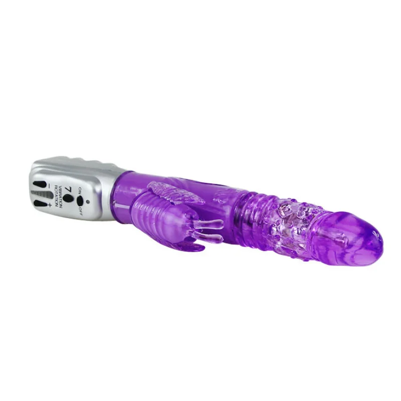 Butterfly Tulip - Rabbit Vibrator With Rotation & Up & Down Motion - Purple