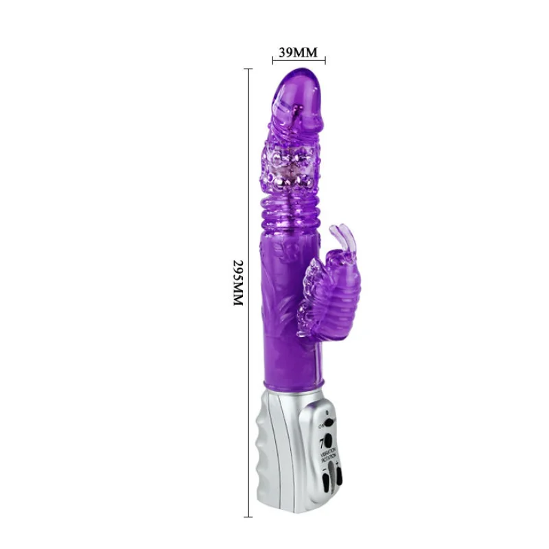 Butterfly Tulip - Rabbit Vibrator With Rotation & Up & Down Motion - Purple product.details.thumbnail 4