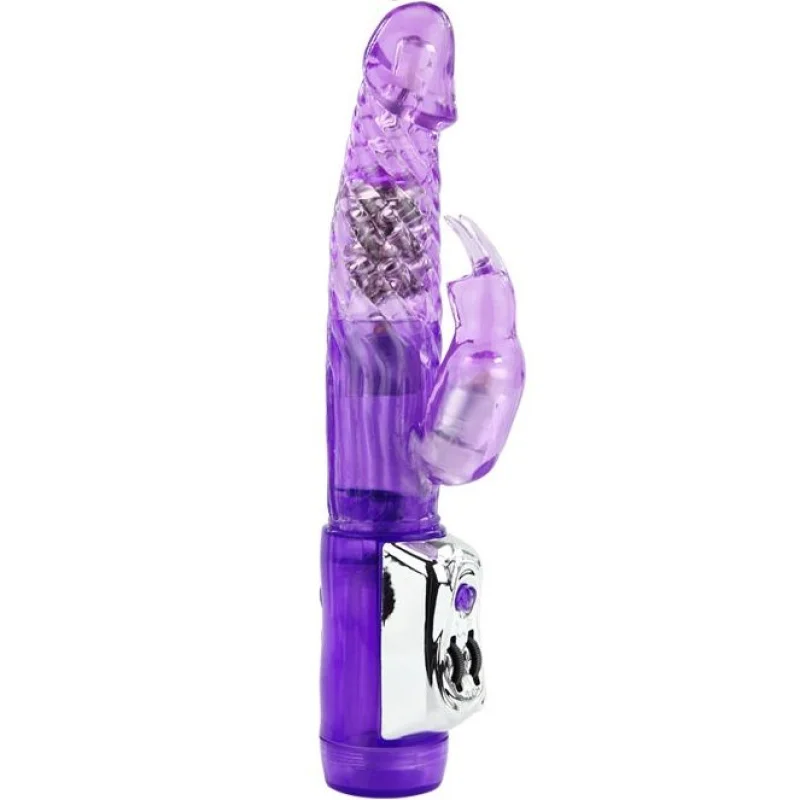 Persian Elite - Rotating Rabbit Vibrator With Metal Beads - Purple