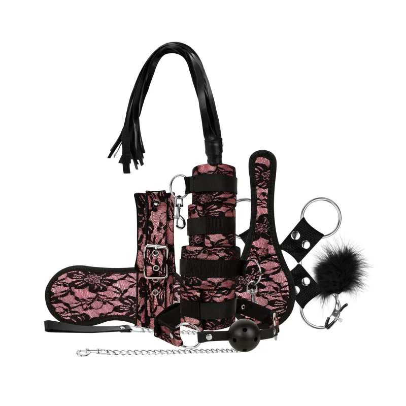 Bedroom Fantasies - Bound By Lace - Σετ Bondage με Δαντέλα - Ροζ