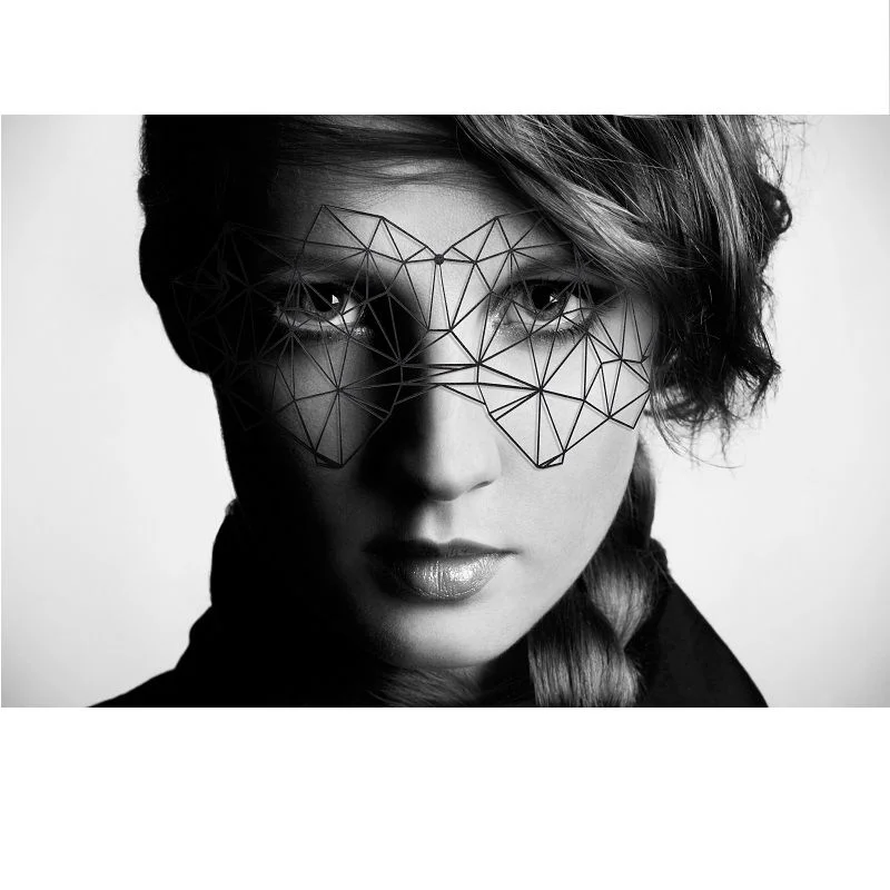 Kristine - Vinyl Self-adhesive Face Mask Set - 6 Pcs - Bijoux Vinyl Masks Accessories & Adornments