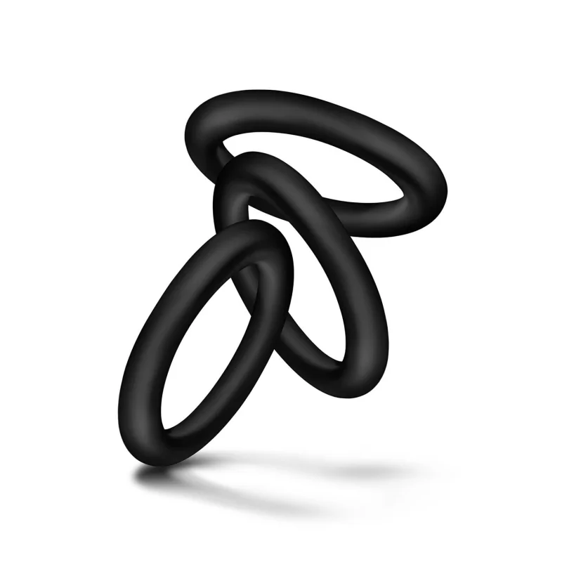 Performance Silicone Cock Rings Small Black - Enhance Stamina & Pleasure product.details.thumbnail 2