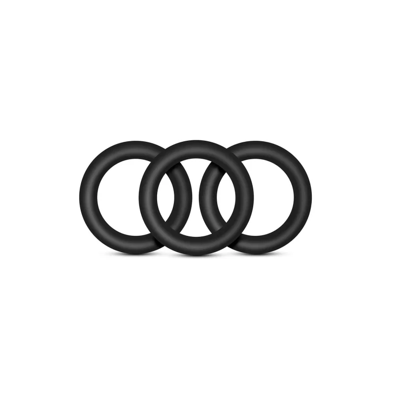 Performance Silicone Cock Rings Small Black - Enhance Stamina & Pleasure - Blush