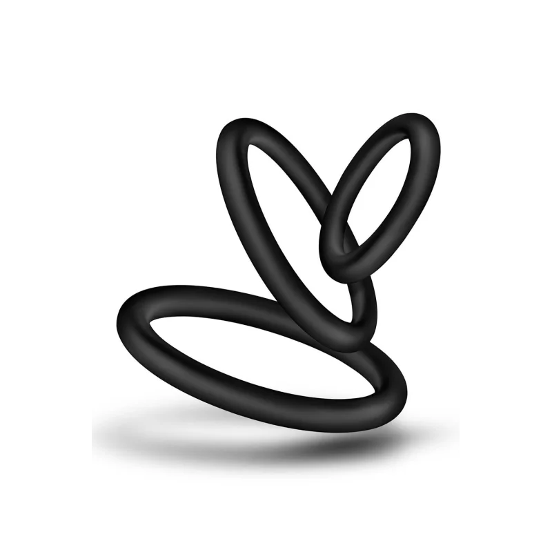 Blush Performance Vs4 Silicone Cock Ring Set Black - Enhance Stamina & Comfort product.details.thumbnail 1