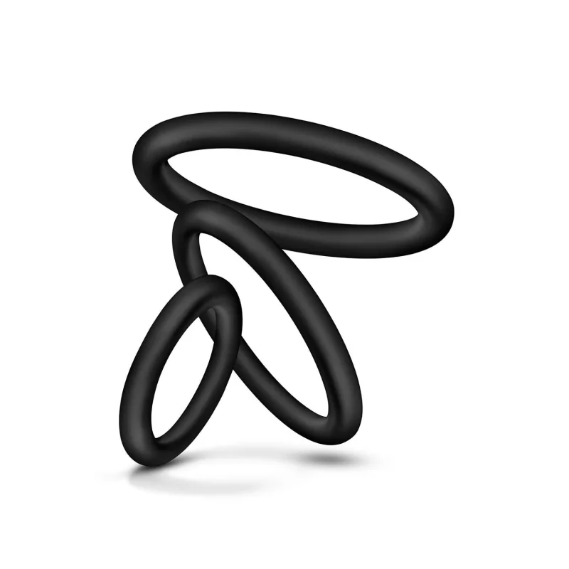 Blush Performance Vs4 Silicone Cock Ring Set Black - Enhance Stamina & Comfort product.details.thumbnail 2