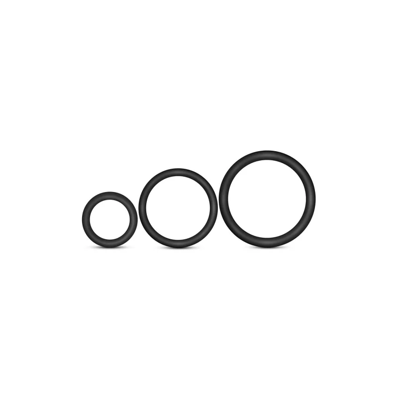 Blush Performance Vs4 Silicone Cock Ring Set Black - Enhance Stamina & Comfort - Blush