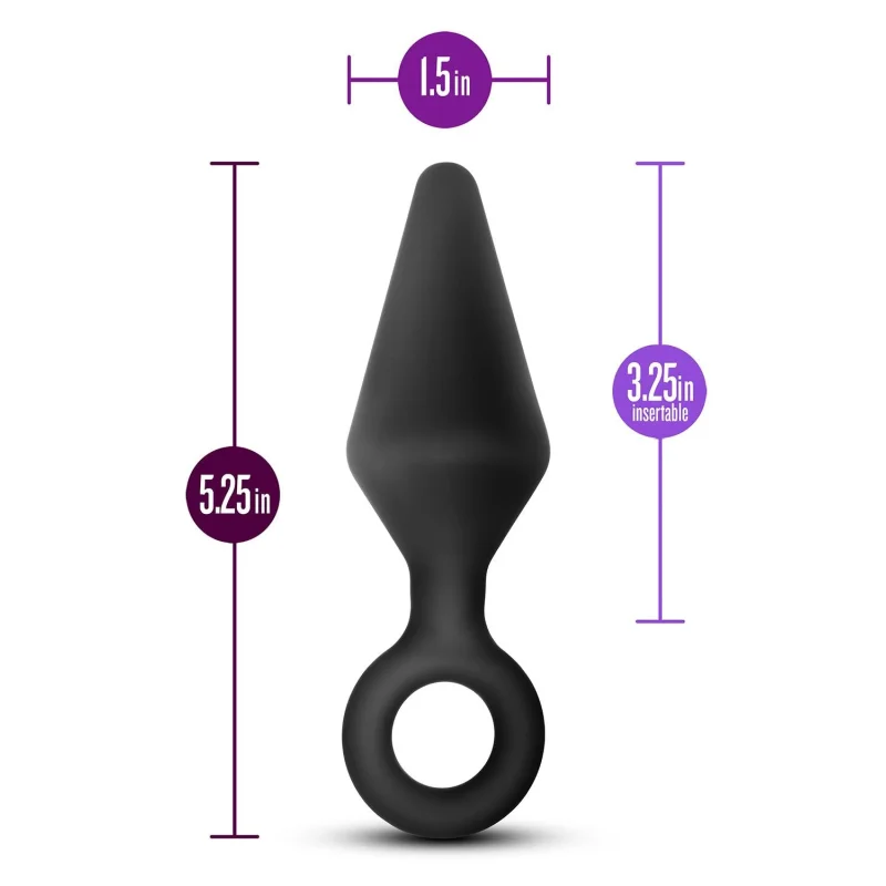 Anal Adventures Platinum Silicone Large Loop Plug Black - Premium Anal Toy For Beginners And Experts product.details.thumbnail 2