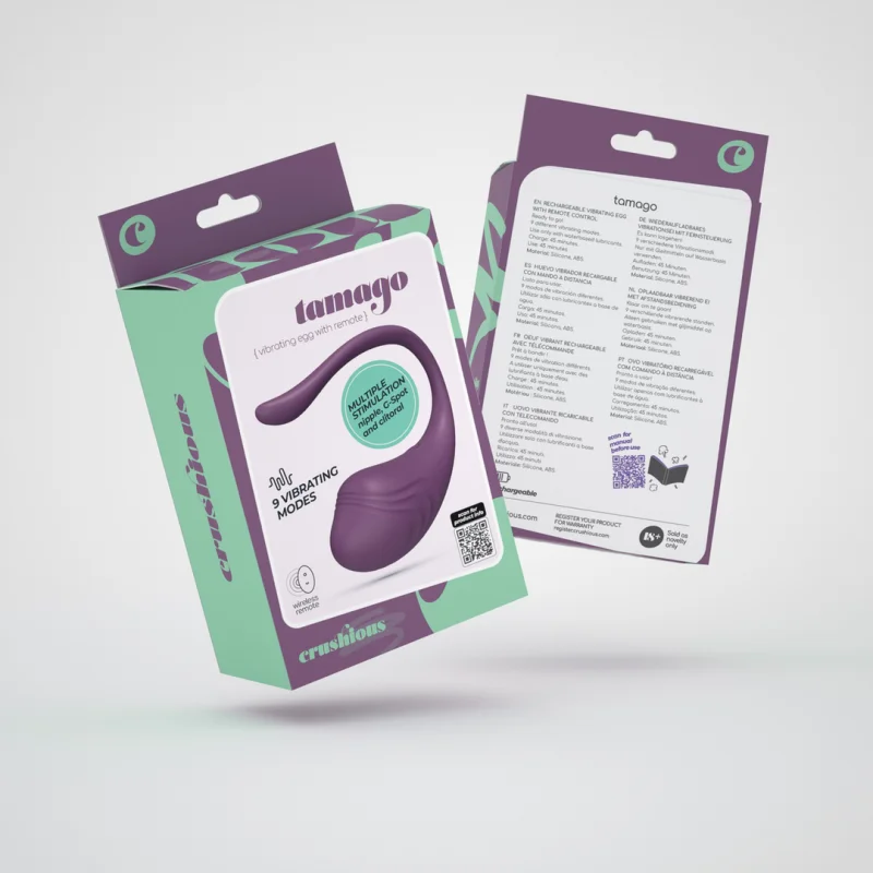 Tamago - Rechargeable Vibrating Egg With Remote Control - Purple product.details.thumbnail 1