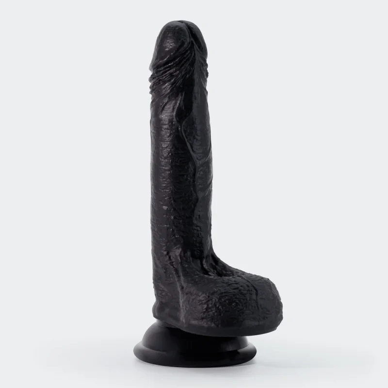 Inviktus - Liquid silicone realistic dildo - 19 cm - Black - Crushious Related Products