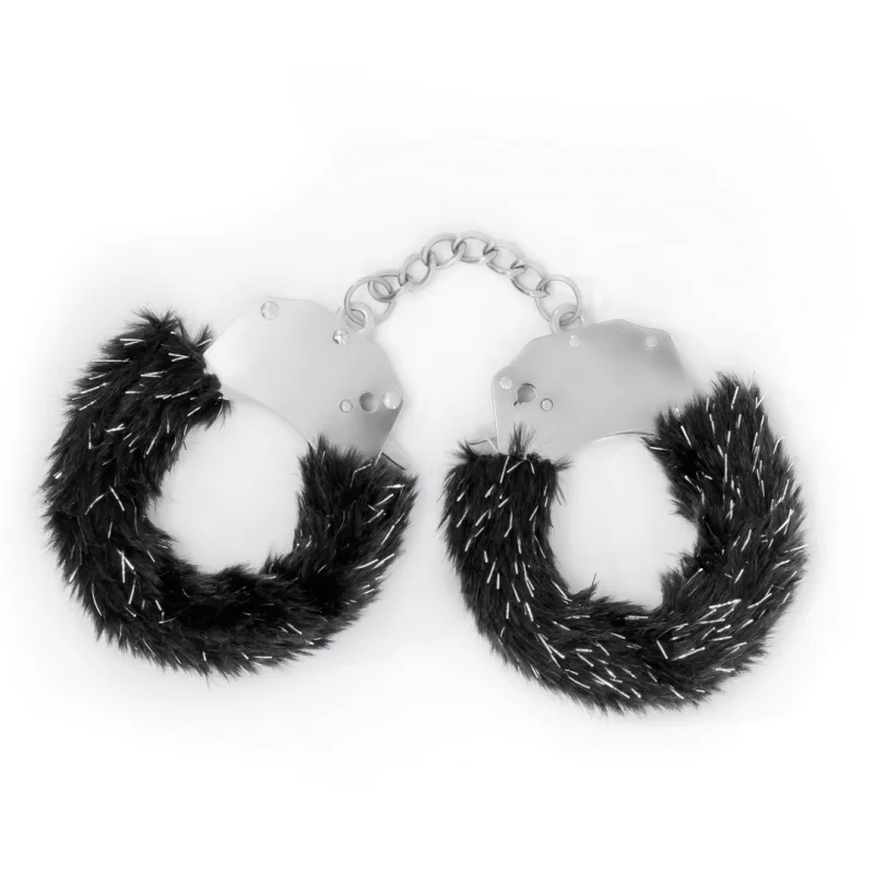 Spangle - Μetal Plush Ηandcuffs - Black - Crushious Related Products