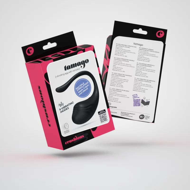 Tamago - Rechargeable Vibrating Egg With Remote Control - Black product.details.thumbnail 1