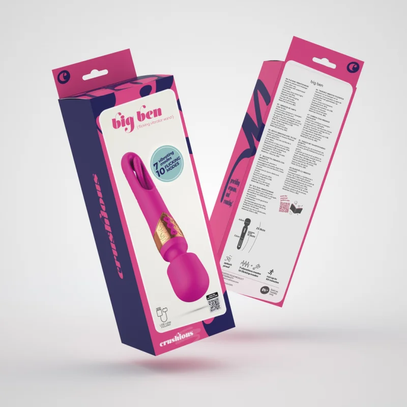 Big Ben - Dual Wand Massager - Διπλός Δονητής τύπου Wand με Flicking - Επαναφορτιζόμενος - Ροζ