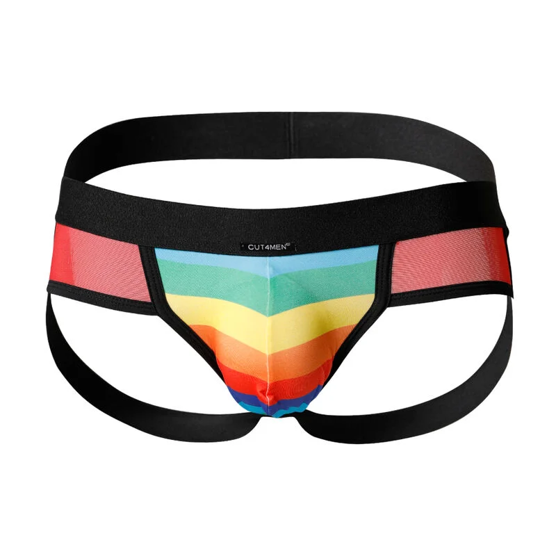 Jockstrap Rainbow - Ανδρικό Jockstrap Αθλητικού Τύπου με Ανατομική Θήκη - Xl product.details.thumbnail 2