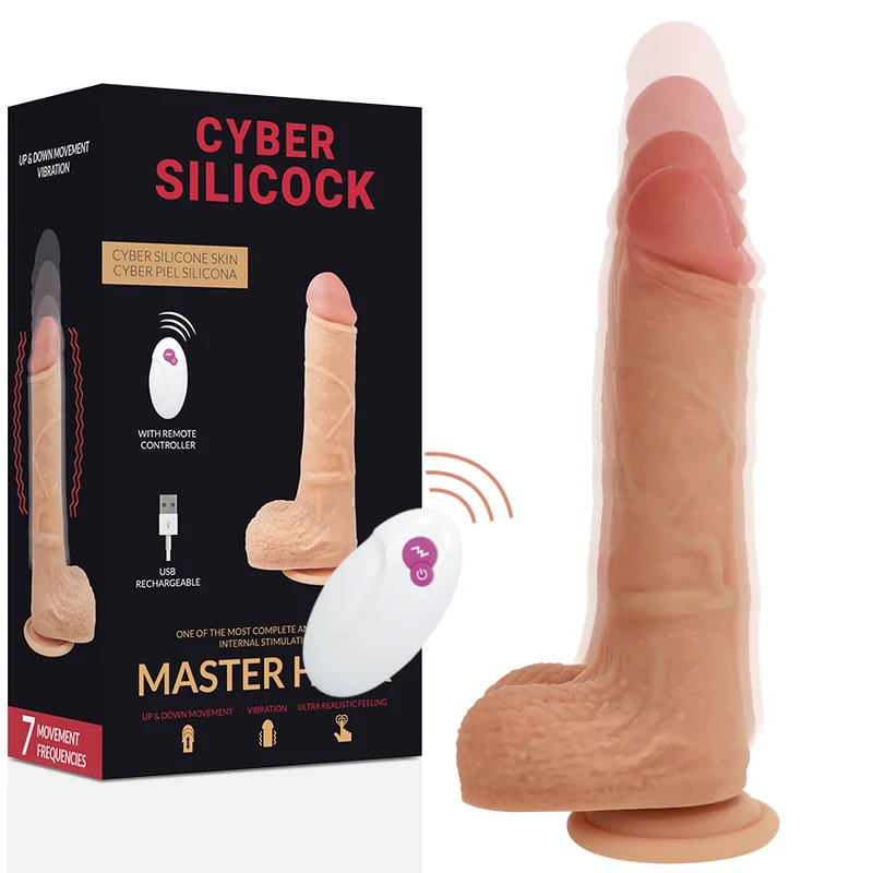Master Huck - Ρεαλιστικό Oμοίωμα με Δόνηση & Κίνηση - 20 Cm - Cyber Silicock Ρεαλιστικά Ομοιώματα