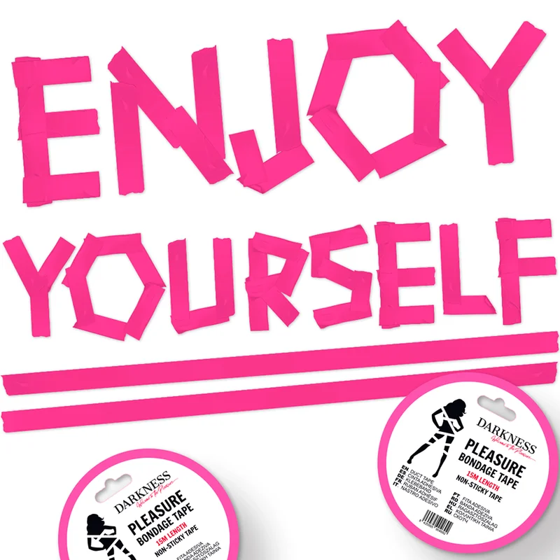 Μη Κολλώδης Ταινία Bondage - Bondage Tape - 15 M - Ροζ