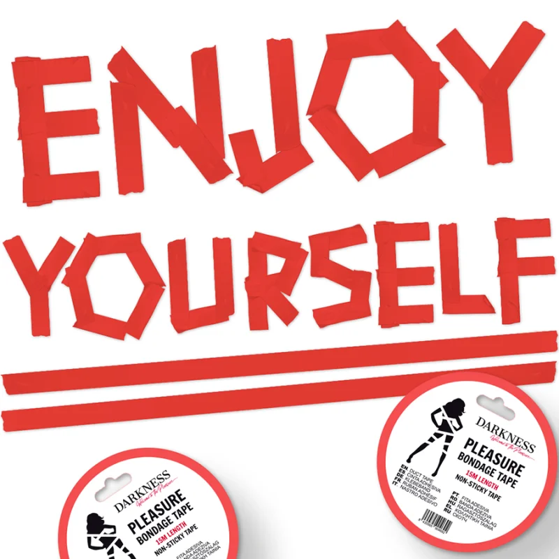 Μη Κολλώδης Ταινία Bondage - Bondage Tape - 15 M - Κόκκινο