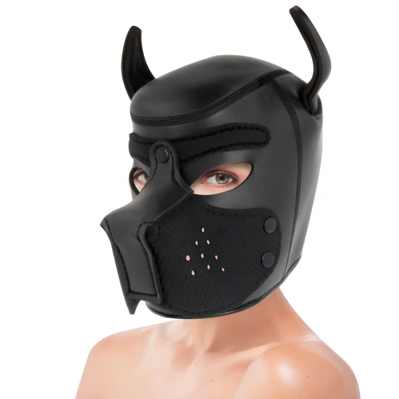 Neoprene Dog Mask With Removable Muzzle - Μάσκα Σκύλου Bdsm από Neoprene με Αφαιρούμενο Φίμωτρο - Large product.details.thumbnail 3