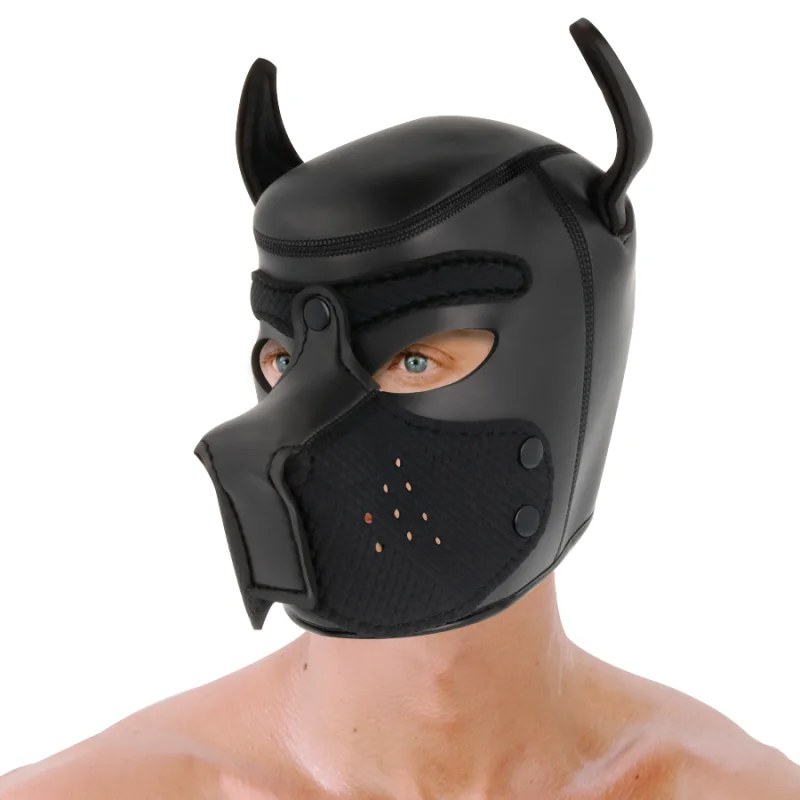 Neoprene Dog Mask With Removable Muzzle - Μάσκα Σκύλου Bdsm από Neoprene με Αφαιρούμενο Φίμωτρο - Large product.details.thumbnail 4