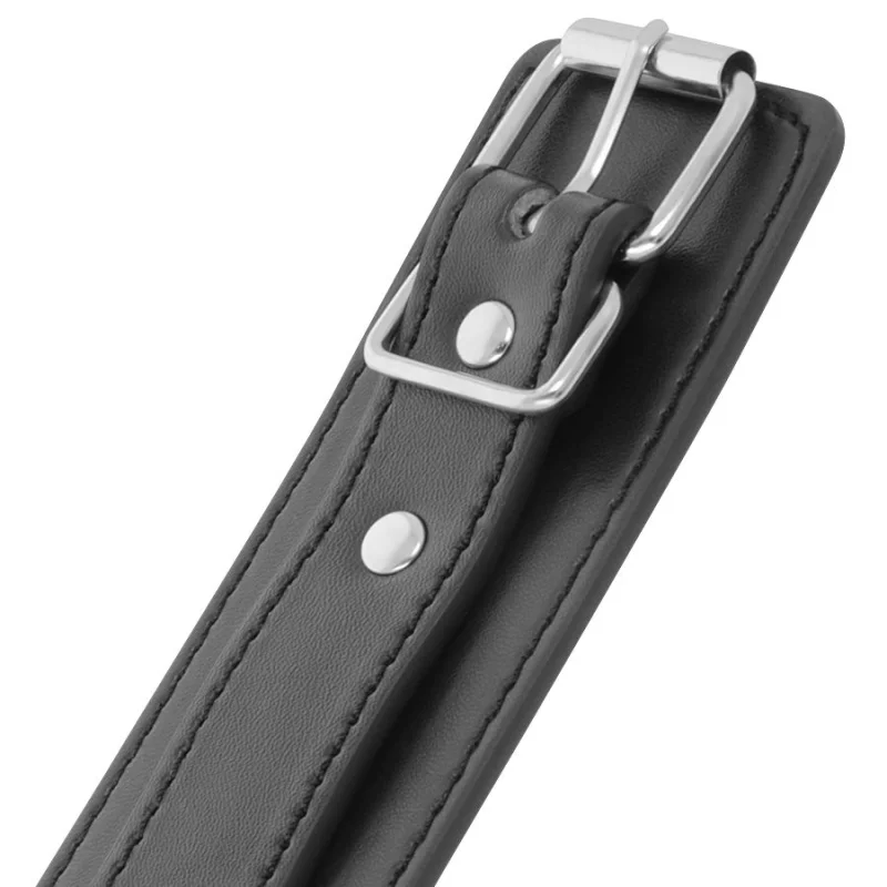 Χειροπέδες από Δερματίνη Pvc Ρυθμιζόμενες με Διπλή Ενίσχυση - Μαύρο product.details.thumbnail 2