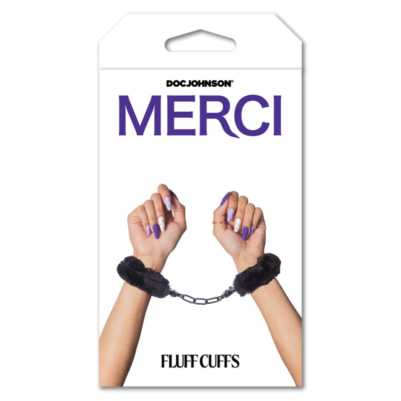 Merci - Fluff Cuffs - Χειροπέδες με Μαλακή Γούνα και Quick Release - Μαύρο product.details.thumbnail 1
