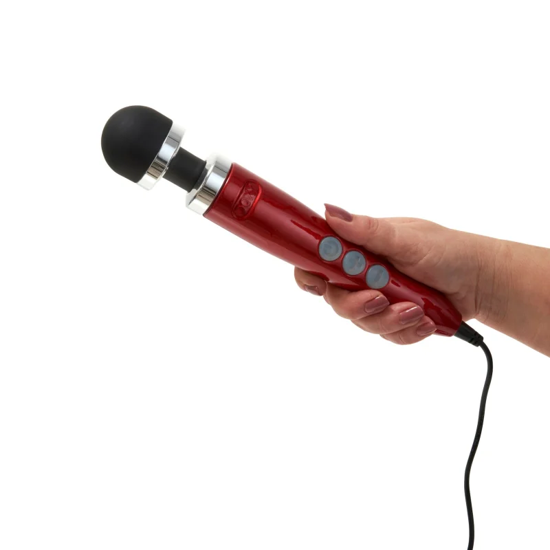 Number 3 - Compact High-power Wand Massager - Red - Doxy Pleasure Gear