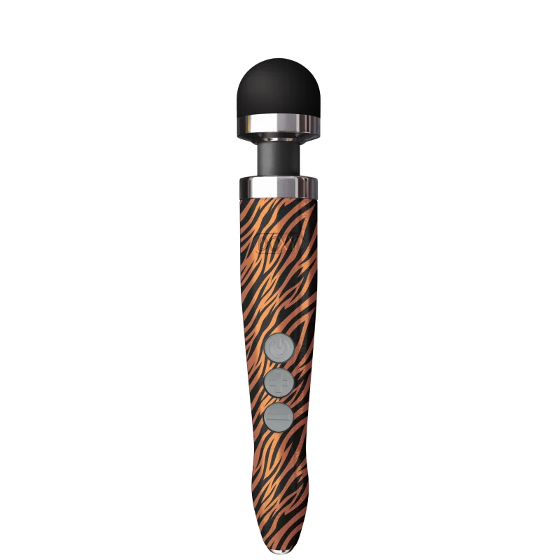 Die Cast 3r Rechargeable Wand Massager - Tiger Pattern - Doxy Pleasure Gear
