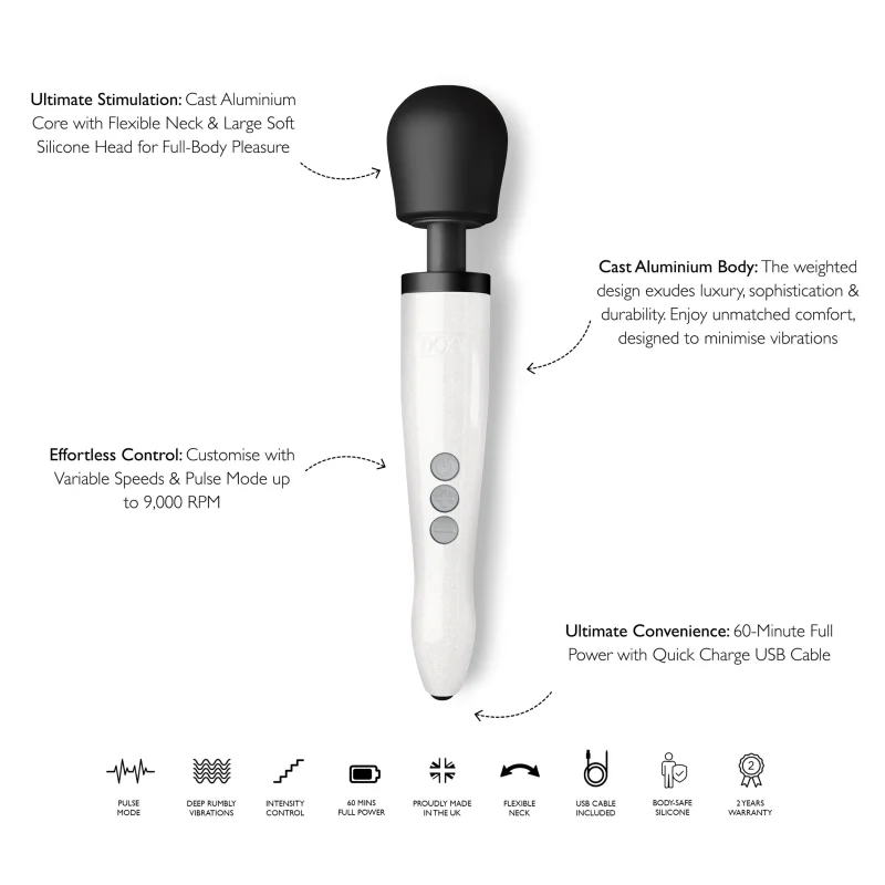 Die Cast Rechargeable - Wand Massager - White product.details.thumbnail 3