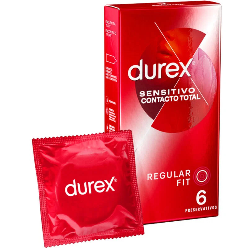 Durex – Sensitive Contact Total Προφυλακτικά – 6 Τεμάχια - Durex Condoms Λιπαντικά