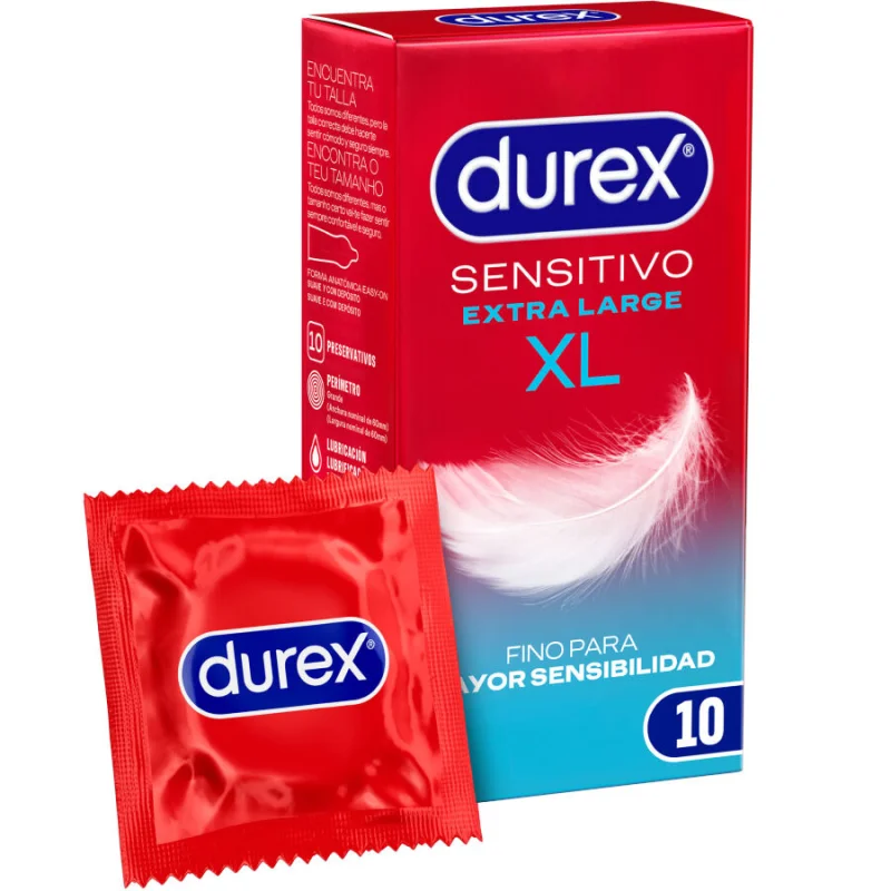 Durex – Sensitive Xl Προφυλακτικά – 10 Τεμάχια - Durex Condoms Λιπαντικά