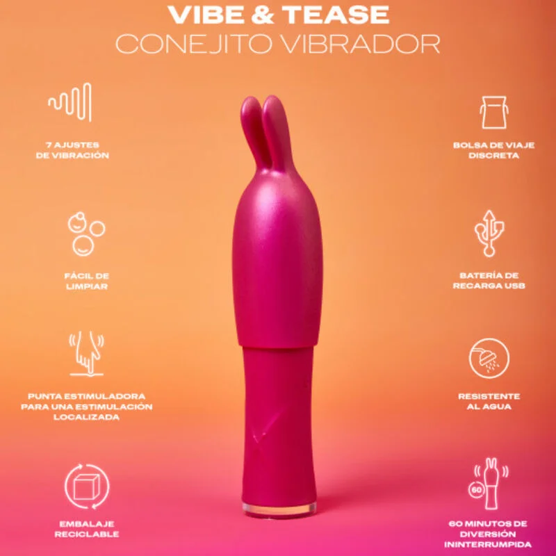 Vibe & Tease - 2 In 1 Vibrator With Teaser Tip