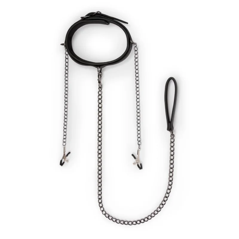 Adjustable Bdsm Collar With Nipple Chains product.details.thumbnail 3