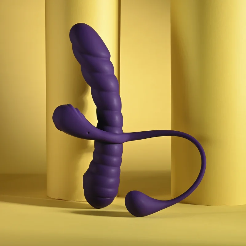 Twisted Playground - Δονούμενος Διεγέρτης με Αποσπώμενο C-ring και Σφήνα - Μοβ product.details.thumbnail 2