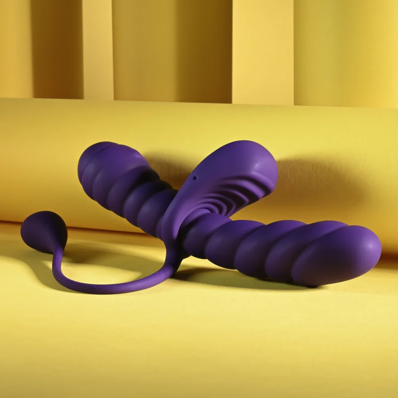 Twisted Playground - Δονούμενος Διεγέρτης με Αποσπώμενο C-ring και Σφήνα - Μοβ product.details.thumbnail 3