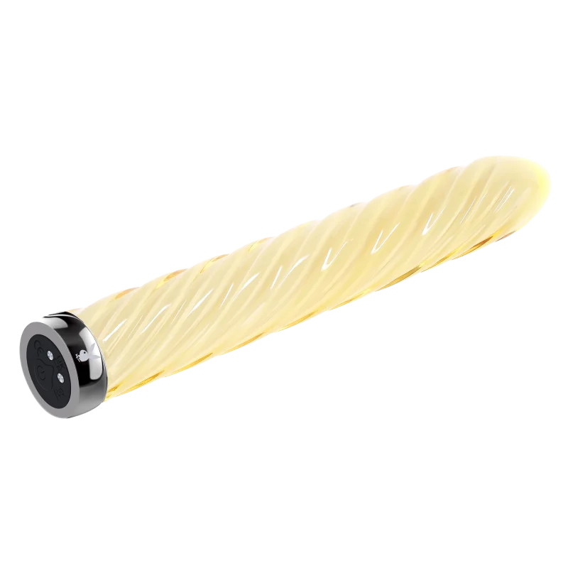 Playboy Twist Of Fate - Glass Vibrator - 18 Cm