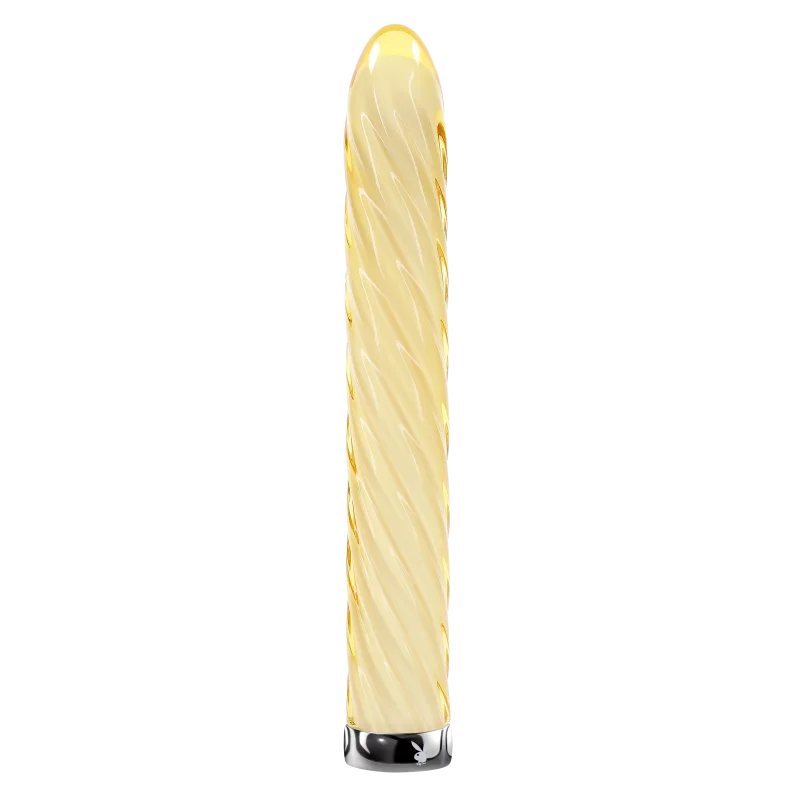 Playboy Twist Of Fate - Glass Vibrator - 18 Cm