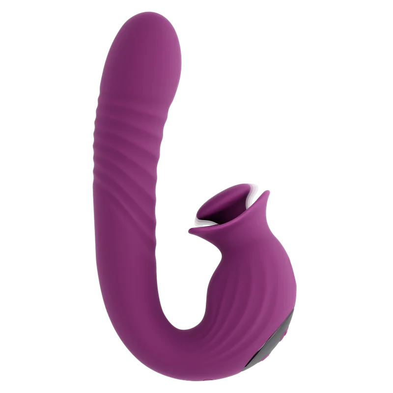 Thrusting Rabbit Vibrator With Rotating Clitoral Stimulator - 16 Cm